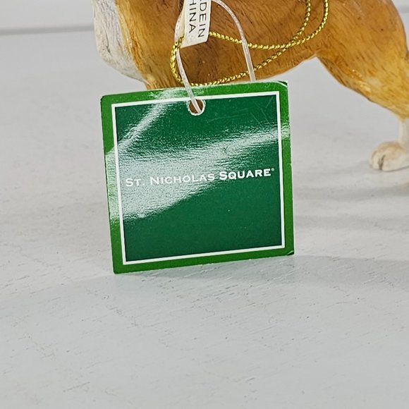 St Nicholas Square Boxer Dog Christmas Ornament New With Tag - Picture 7 of 7